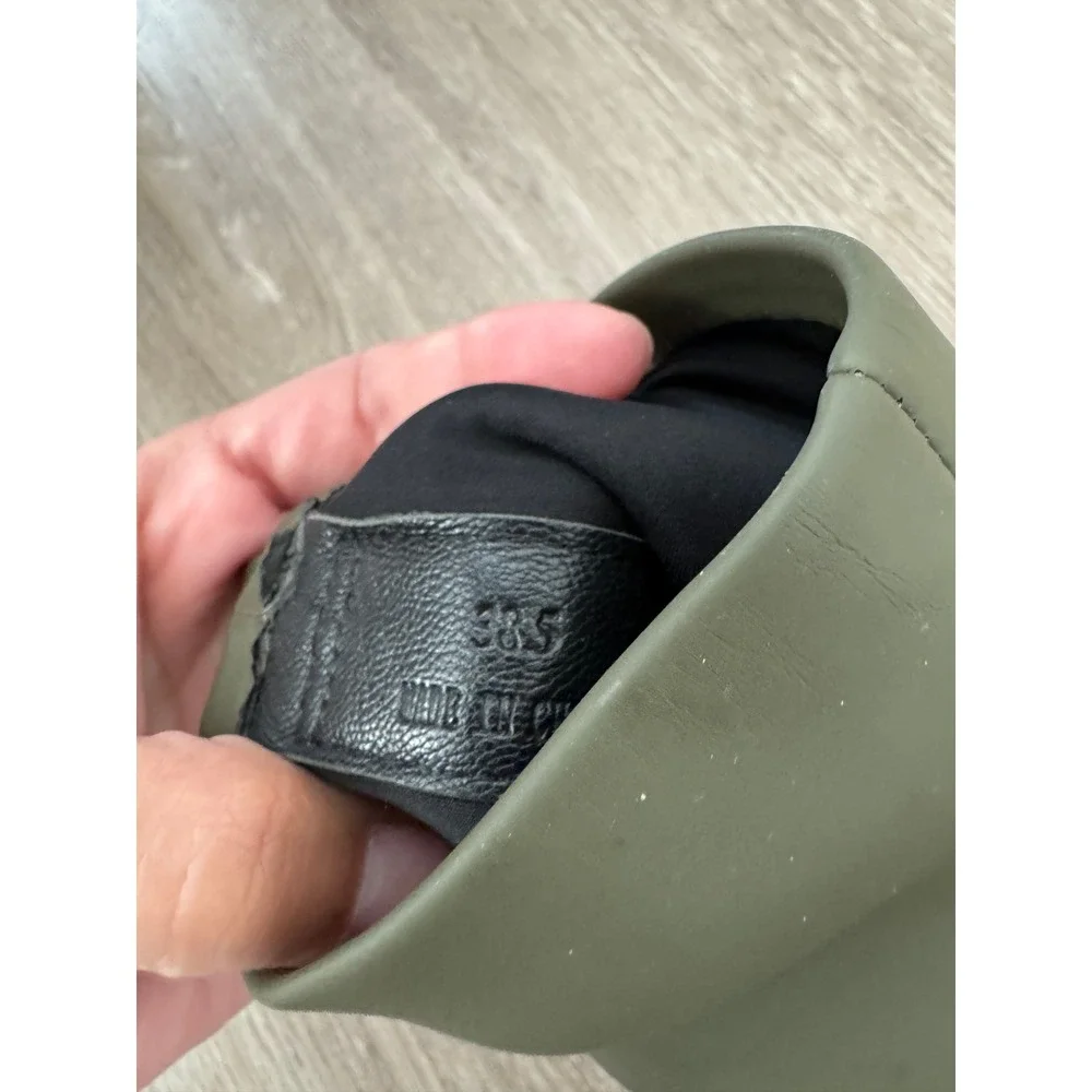 Rag & Bone Shiloh Sport Boots Olive Green Rubber Lug Sole Ankle Boots 38.5